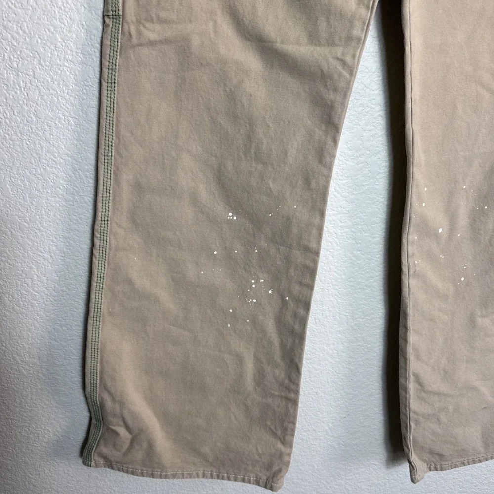 Hudson Men's Jeans NWT Size 30 Luca Wide Leg Carpenter Khaki Paint Splatter‎
